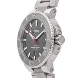 Oris Aquis Date Relief Grey Dial Silver Steel Strap Watch For Men - 0173377304153-0782405PEB