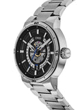 Oris TT1 Engine Date Skeleton Black Dial Silver Steel Strap Watch For Men - 0173377524124-0782408