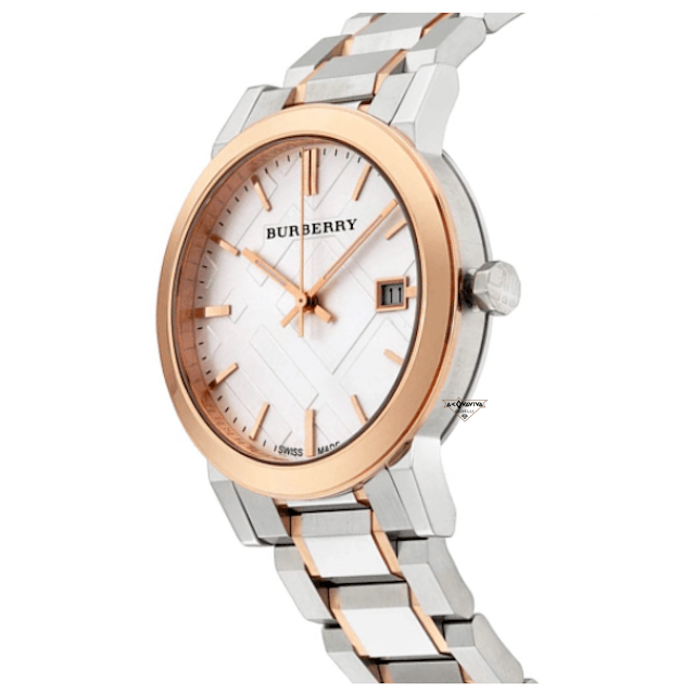 Burberry The City White Dial Two Tone Stainless Steel Strap Watch for Women - BU9006 Watches Burberry   