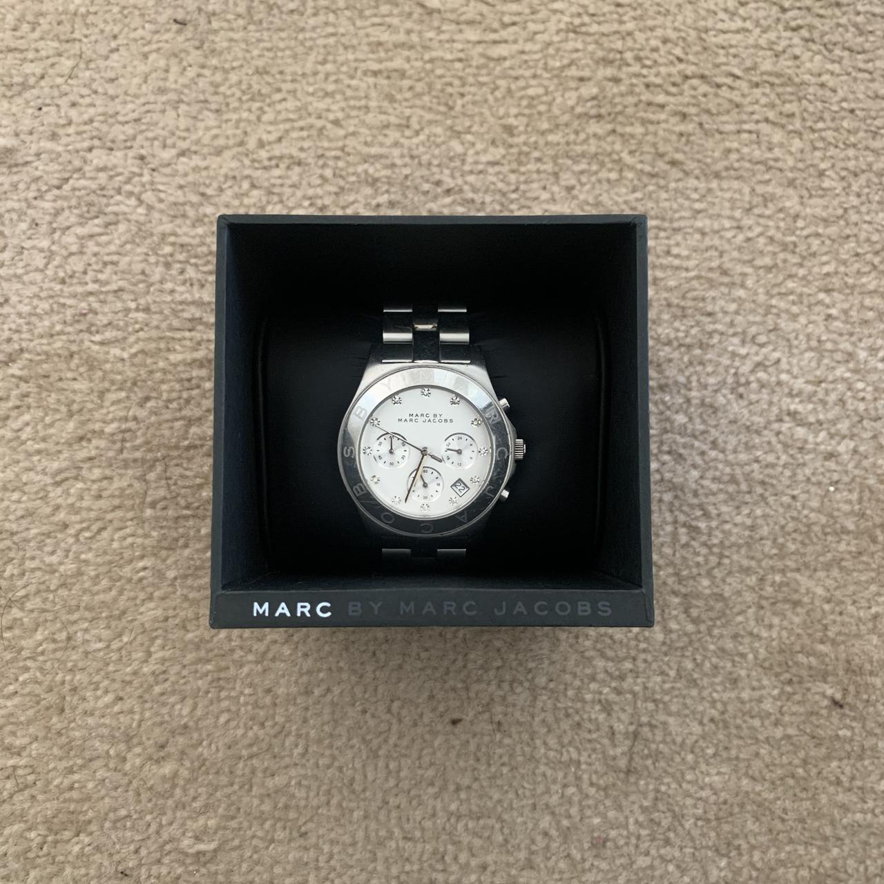 Marc Jacobs Blade White Dial SIlver Stainless Steel Strap Watch for Women - MBM3100 Watches Marc Jacobs   