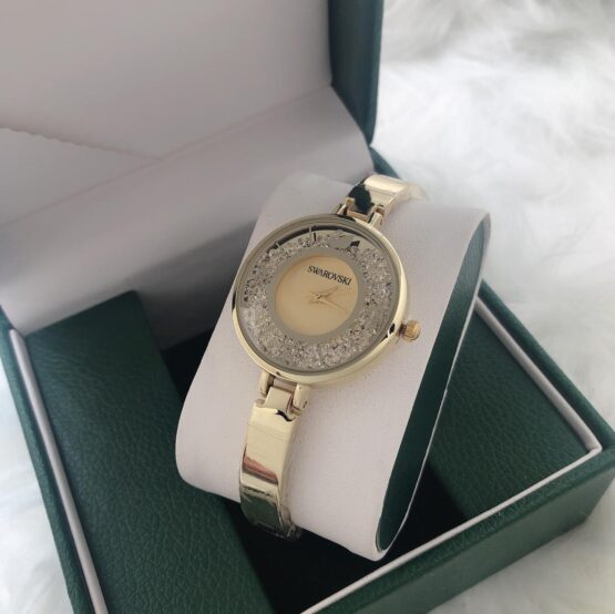 Swarovski Crystalline Bracelet White Dial Gold Steel Strap Watch for Women - 5269253 Watches Swarovski   