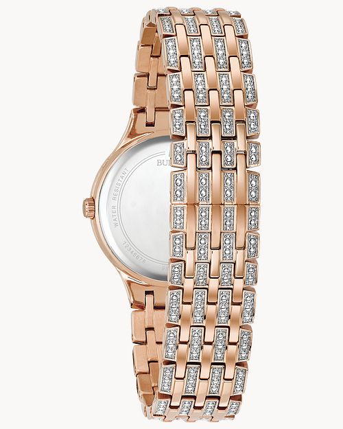 Bulova Crystal Collection Silver Crystals Dial Two Tone Steel Strap Watch for Women - 98L235 Watches Bulova   