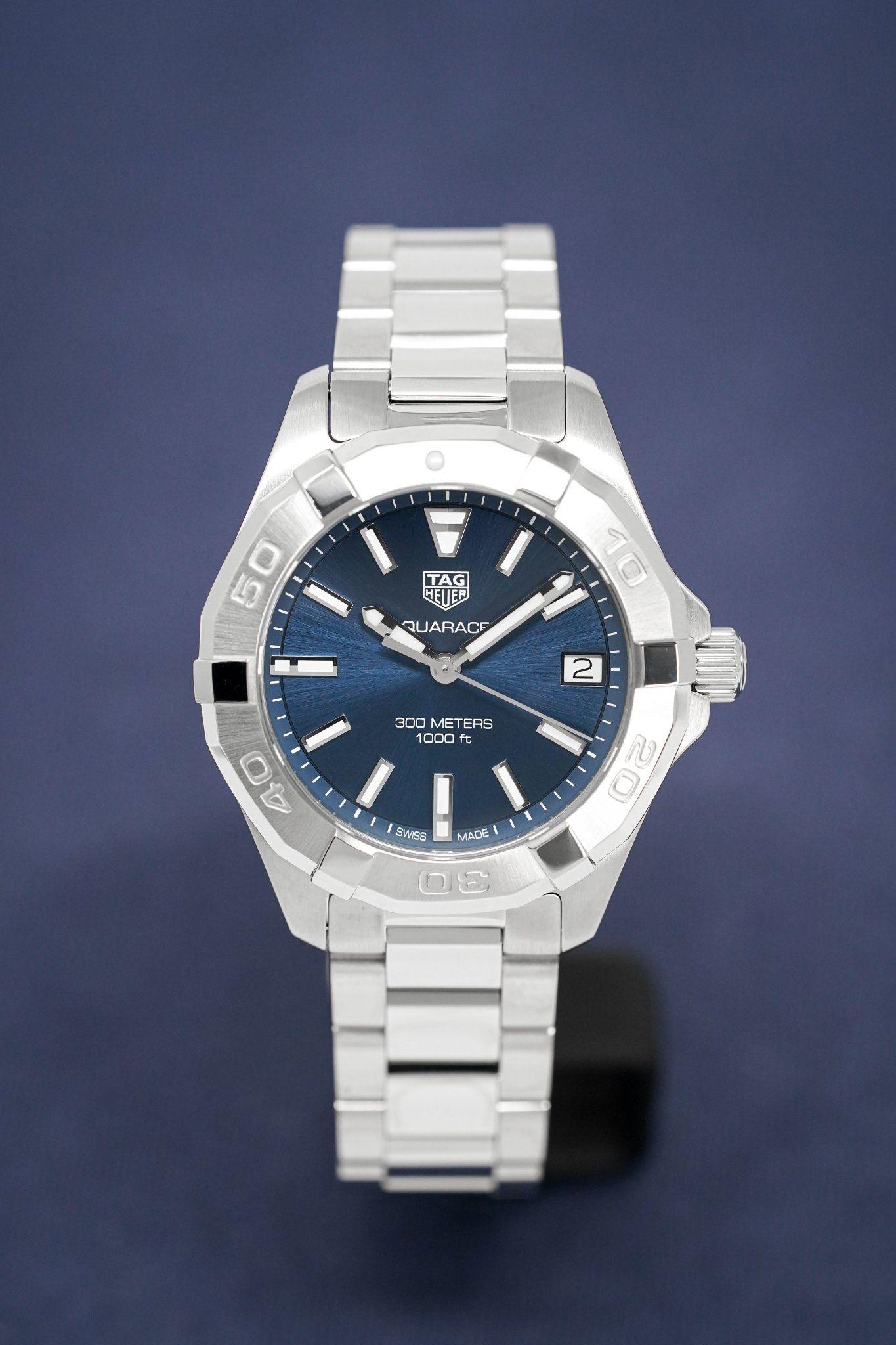 Tag Heuer Aquaracer Quartz 32mm Blue Dial Silver Steel Strap Watch for Women - WBD1312.BA0740 Watches Tag Heuer   