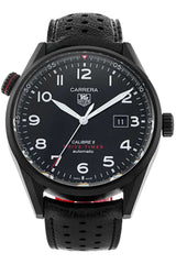 Tag Heuer Carrera Calibre 5 Drive Timer Black Dial Black Leather Strap Watch for Men - WAR2A80.FC6337 Watches Tag Heuer   