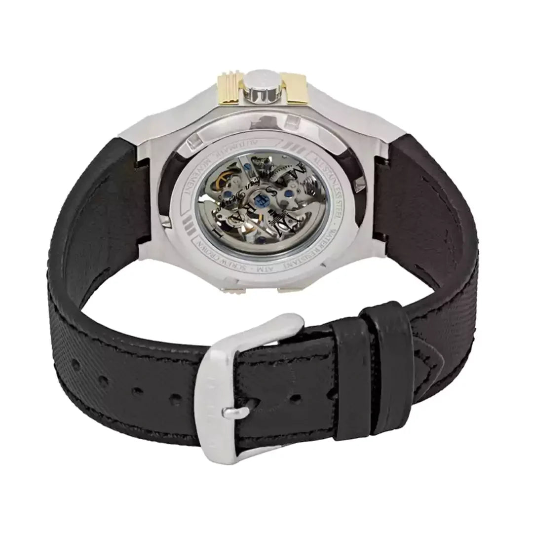 Maserati Potenza Automatic Skeleton Dial Black Strap Watch For Men - R8821108011 Watches Maserati   