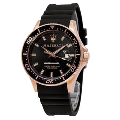 Maserati SFIDA Automatic Black Dial Rubber Strap Watch For Men - R8821140001 Watches Maserati   