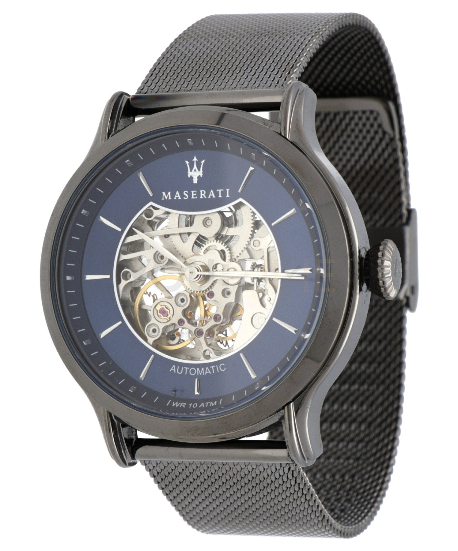 Maserati Epoca Automatic Skeleton Blue Dial Mesh Bracelet Watch For Men - R8823118002 Watches Maserati   