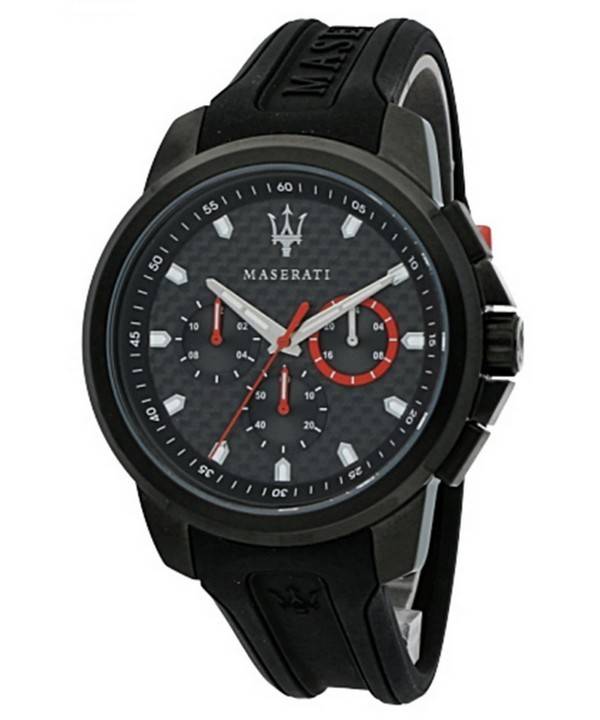 Maserati SFIDA Chronograph Quartz Stainless Steel Black Dial Watch For Men - R8851123007 Watches Maserati   