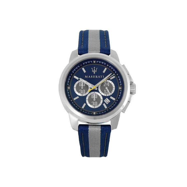 Maserati Royale 44mm Stainless Steel Fiber Strap Watch For Men - R8871637001 Watches Maserati   