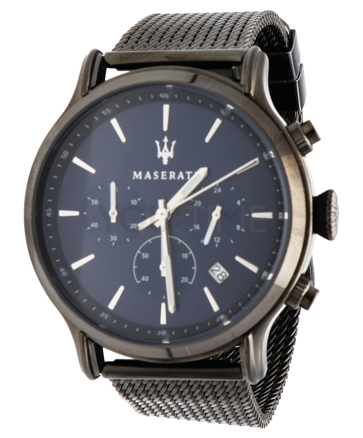 Maserati Epoca Black Edition Blue Dial Black Mesh Bracelet Watch For Men - R8873618008 Watches Maserati   