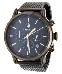 Maserati Epoca Black Edition Blue Dial Black Mesh Bracelet Watch For Men - R8873618008 Watches Maserati   