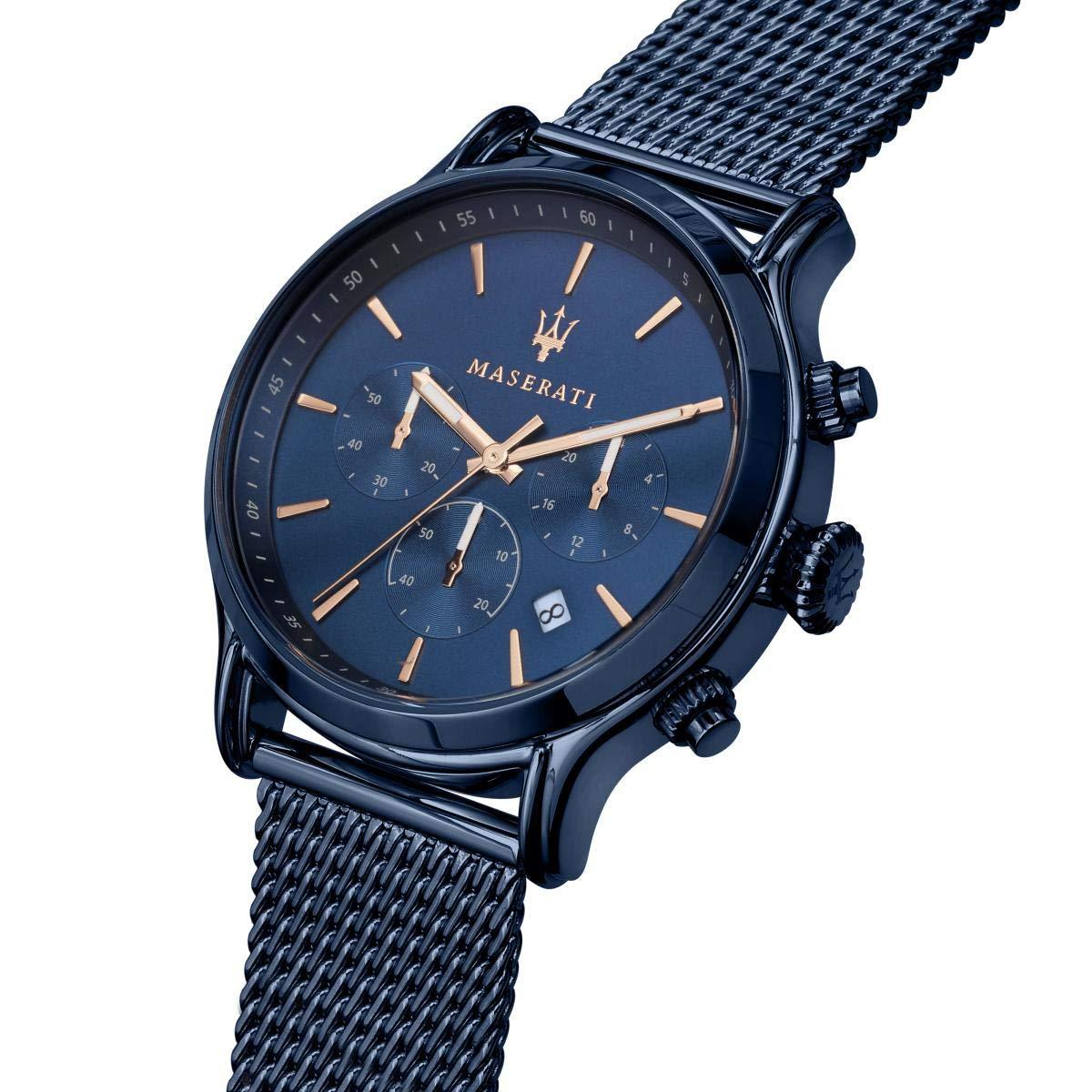 Maserati Epoca Analog Blue Dial Blue Mesh Bracelet Watch For Men - R8873618010 Watches Maserati   