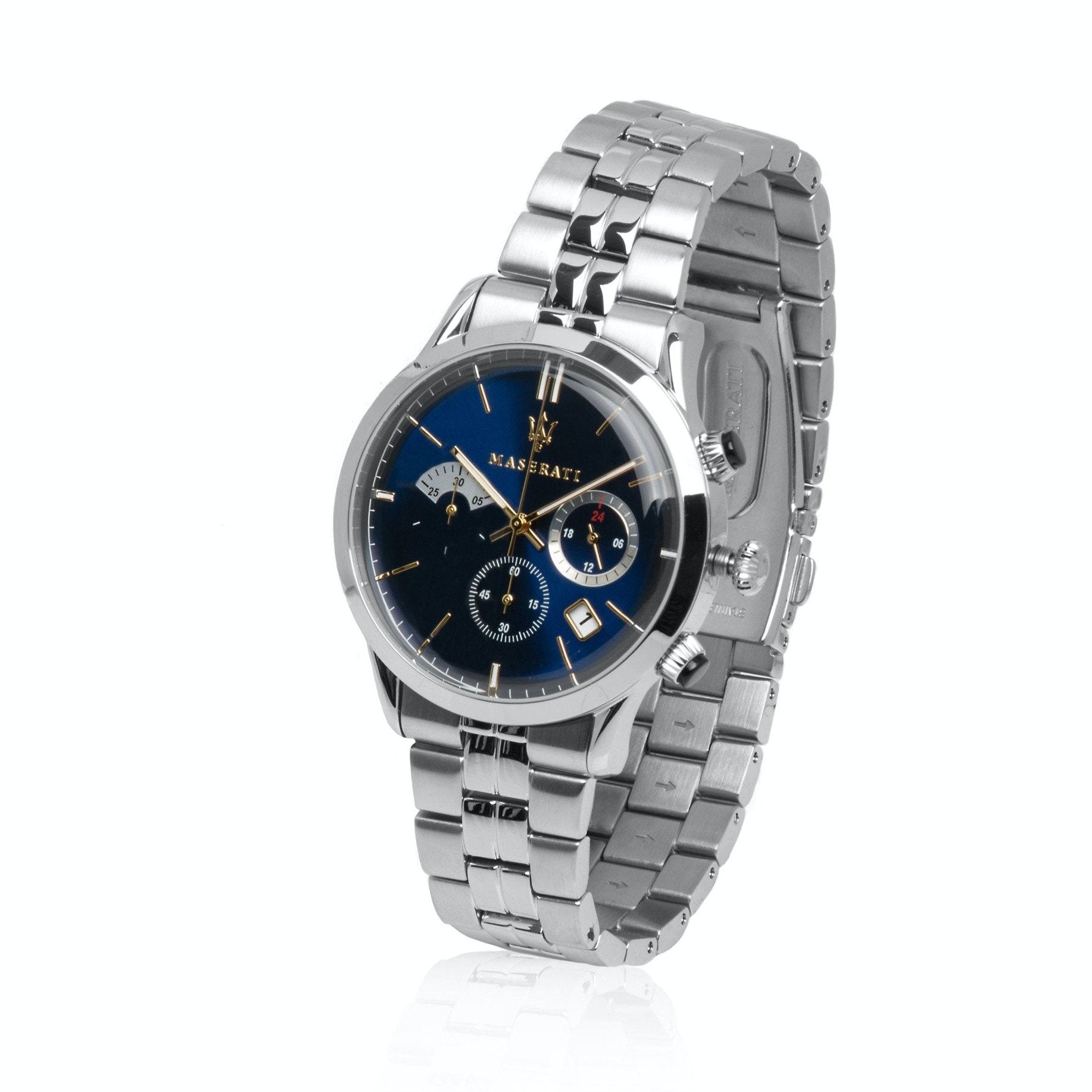 Maserati Ricordo Chronograph Blue Dial Stainless Steel 42mm Watch For Men - R8873633001 Watches Maserati   