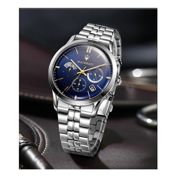 Maserati Ricordo Chronograph Blue Dial Stainless Steel 42mm Watch For Men - R8873633001 Watches Maserati   