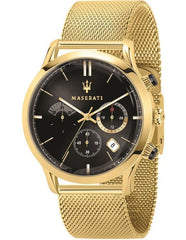 Maserati Ricordo Chronograph Black Dial Stainless Steel Mesh Bracelet Watch For Men - R8873633003 Watches Maserati   