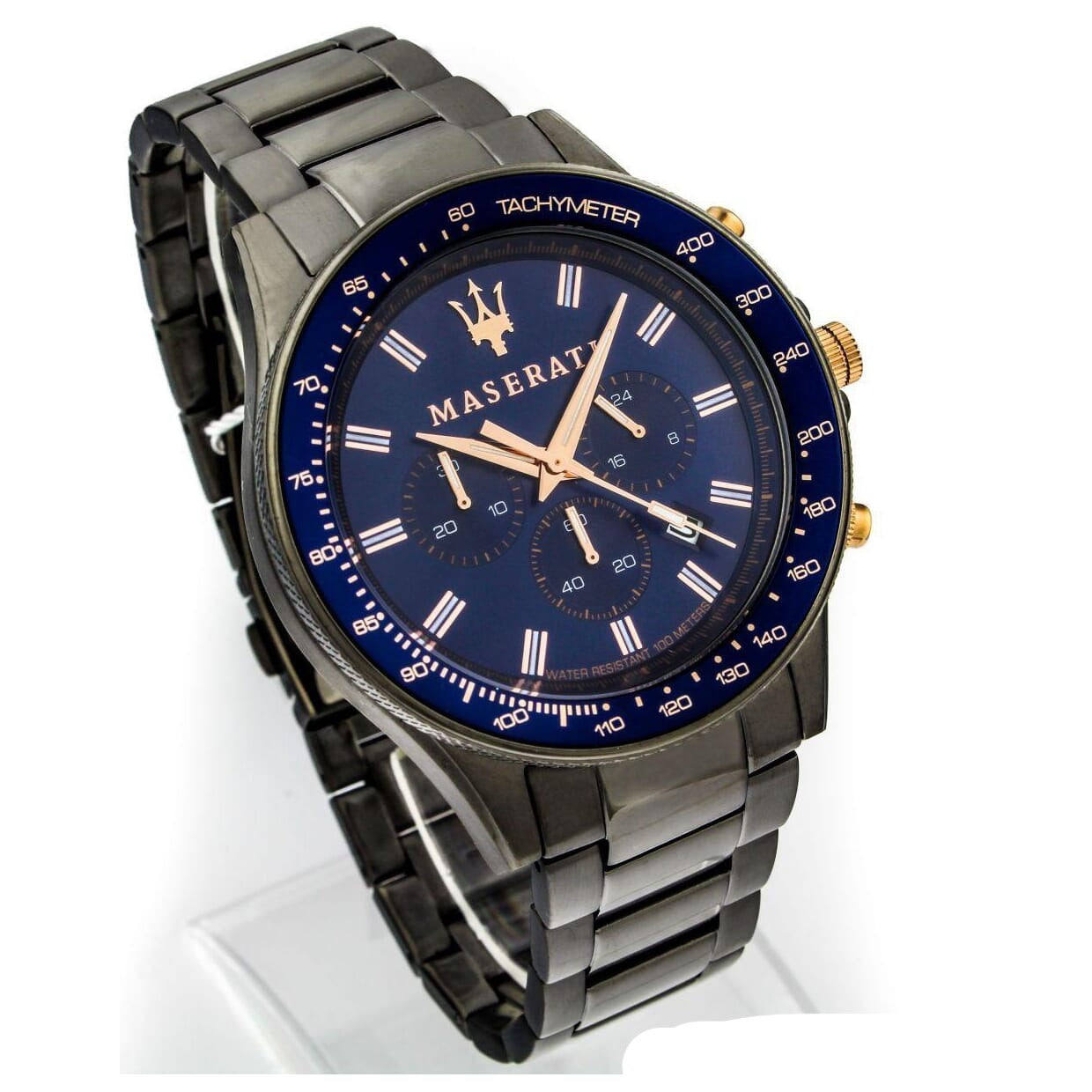 Maserati SFIDA Chronograph Blue Dial Stainless Steel Watch For Men - R8873640001 Watches Maserati   