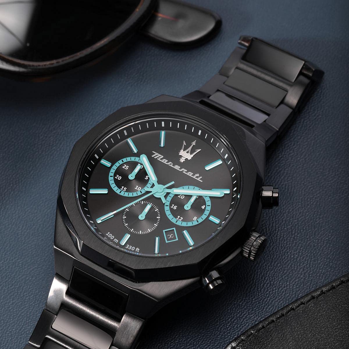 Maserati STILE Aqua Edition Black Dial Chronograph Watch For Men - R8873644001 Watches Maserati   