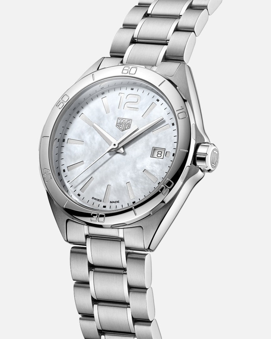 Tag Heuer Formula 1 35mm White Mother of Pearl Dial Silver Steel Strap Watch for Women - WBJ1318.BA0666 Watches Tag Heuer   