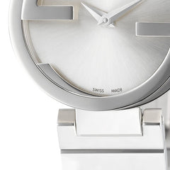 Gucci G Interlocking Silver Dial Silver Steel Strap Watch For Women - YA133503 Watches Gucci   