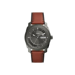 Fossil Machine Chronograph Black Dial Brown Leather Strap Watch for Men - FS5234 Watches Fossil   