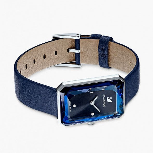 Swarovski Uptown Crystal Blue Dial Blue Leather Strap Watch for Women - 5547713 Watches Swarovski   