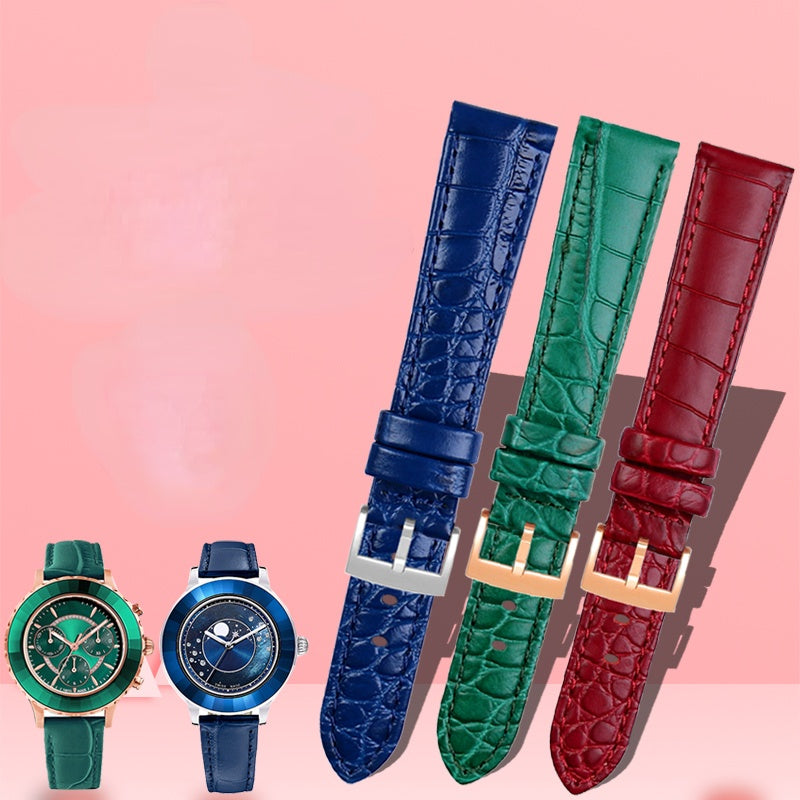 Swarovski Octea Lux Chrono Red Dial Red Leather Strap Watch for Women - 5547642 Watches Swarovski   