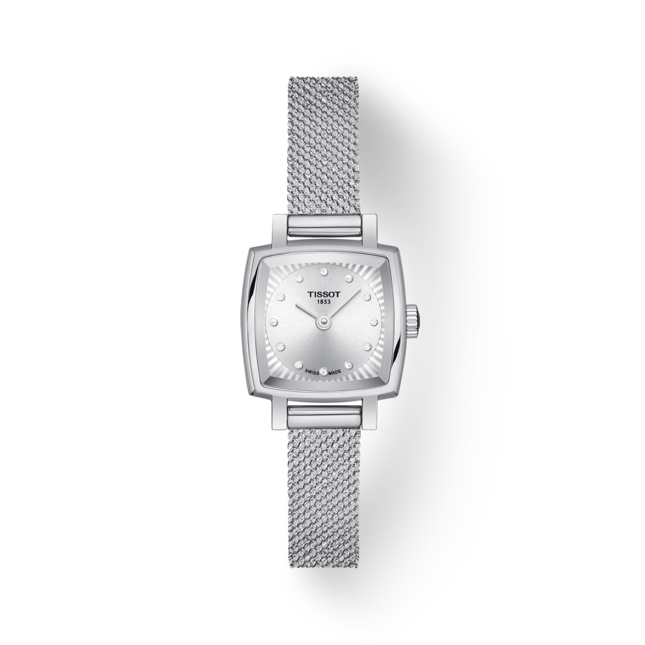 Tissot Lovely Square Silver Dial Silver Mesh Bracelet Watch For Women - T058.109.11.036.00 Watches Tissot   