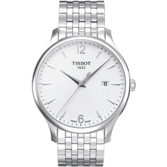 Tissot T Classic Tradition White Dial Silver Steel Strap Watch For Men - T063.610.11.037.00 Watches Tissot   