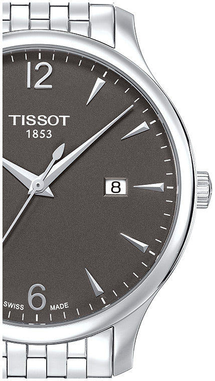 Tissot T Classic Tradition Grey Dial Stainless Steel Watch For Men - T063.610.11.067.00 Watches Tissot   