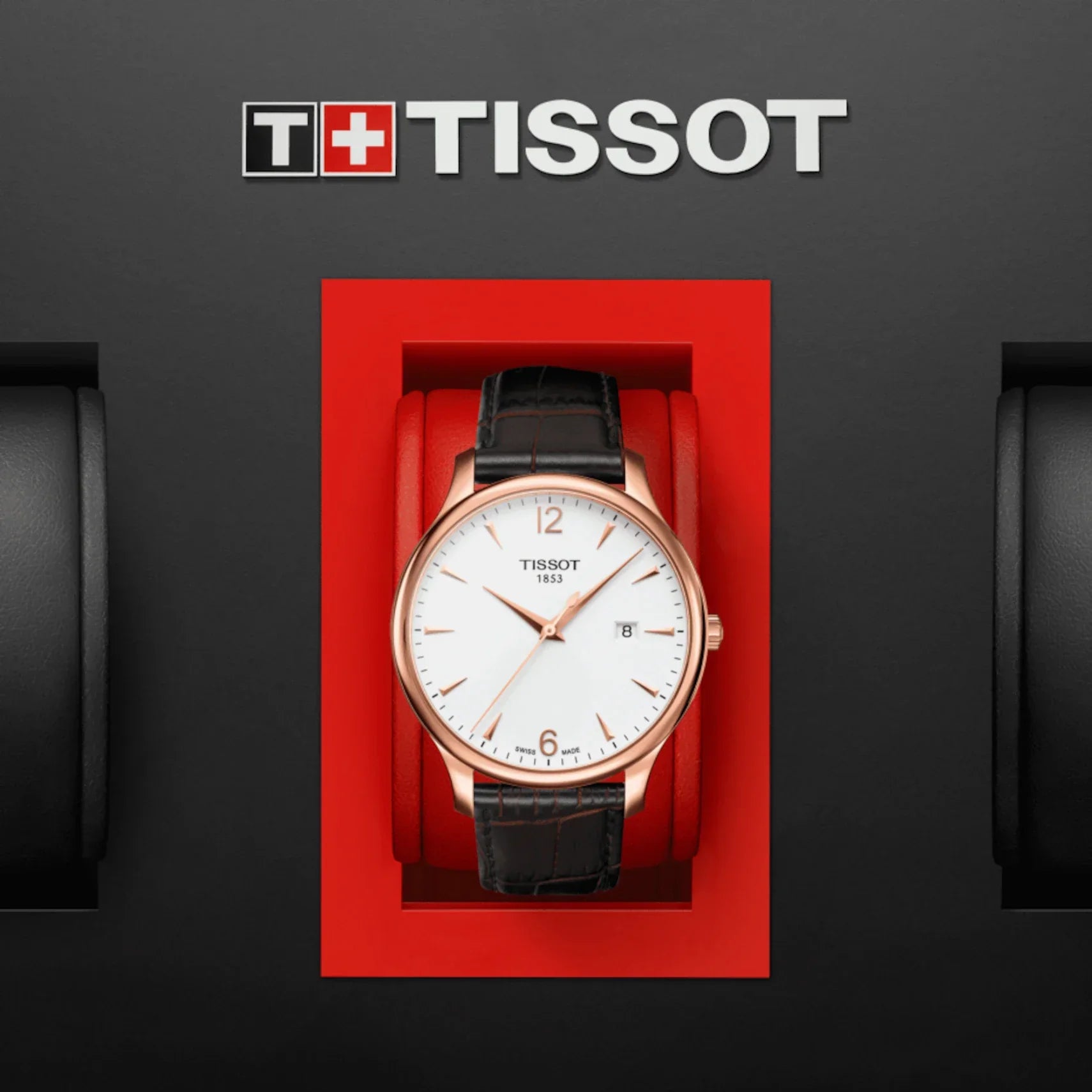 Tissot T Classic Tradition White Dial Brown Leather Strap Watch For Men - T063.610.36.037.00 Watches Tissot   