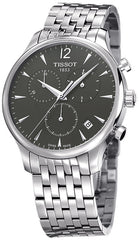 Tissot T Classic Tradition Chronograph Black Dial Silver Mesh Bracelet Watch For Men - T063.617.11.067.00 Watches Tissot   