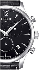 Tissot T Classic Tradition Black Dial Black Leather Strap Watch For Men - T063.617.16.057.00 Watches Tissot   