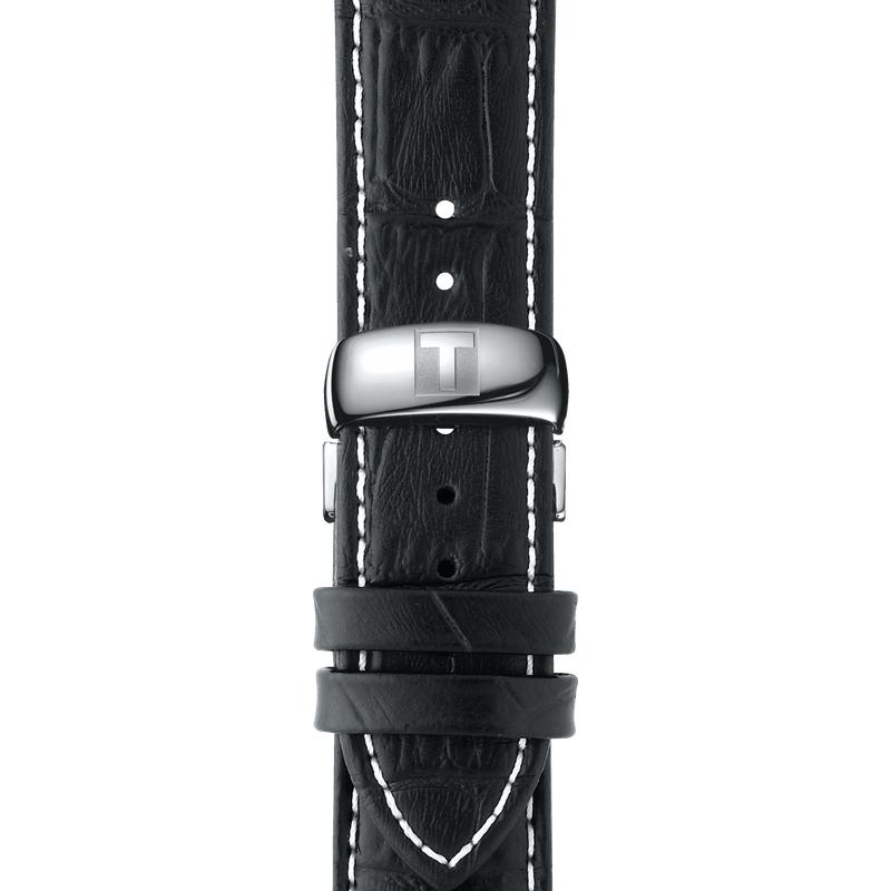 Tissot T Classic Tradition Black Dial Black Leather Strap Watch For Men - T063.617.16.057.00 Watches Tissot   