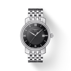 Tissot T Classic Bridgeport Black Dial Silver Steel Strap Watch For Men - T097.410.11.058.00 Watches Tissot   