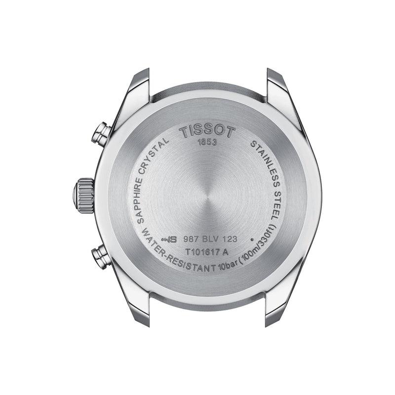 Tissot PR 100 Sport Quartz Chronograph Black Dial Black Leather Strap Watch For Men - T101.617.16.051.00 Watches Tissot   