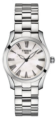 Tissot T Wave T Lady Mother of Pearl Dial Silver Steel Strap Watch For Women - T112.210.11.113.00 Watches Tissot   