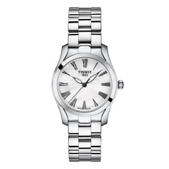 Tissot T Wave T Lady Mother of Pearl Dial Silver Steel Strap Watch For Women - T112.210.11.113.00 Watches Tissot   