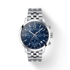 Tissot PRC 200 Chronograph Quartz Blue Dial Stainless Steel Watch For Men - T114.417.11.047.00 Watches Tissot   