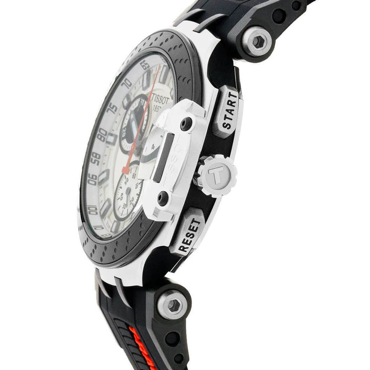 Tissot T Race Chronograph White Dial Black Silicon Strap Watch For Men - T115.417.27.011.00 Watches Tissot   