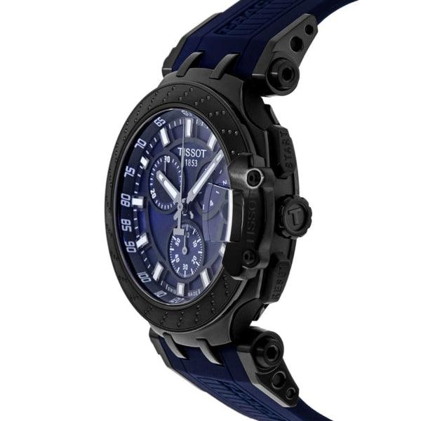 Tissot T Race Chronograph 42mm Blue Dial Blue Silicon Strap Watch For Men - T115.417.37.041.00 Watches Tissot   