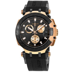 Tissot T Race Quartz Chronograph Black Dial Silicon Strap Watch For Men - T115.417.37.051.00 Watches Tissot   