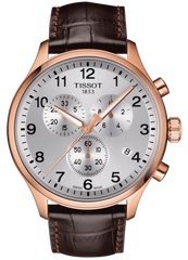 Tissot Chrono XL Classic White Dial Brown Leather Strap Watch For Men - T116.617.36.037.00 Watches Tissot   