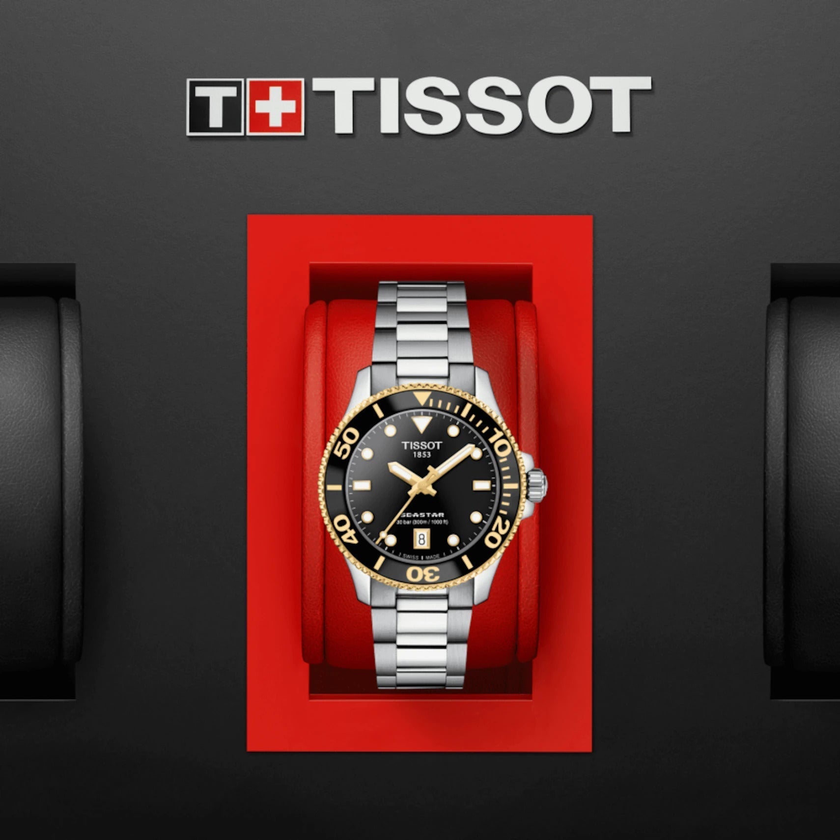 Tissot Seastar 1000 36mm Black Dial Stainless Steel Strap Watch For Men - T120.210.21.051.00 Watches Tissot   