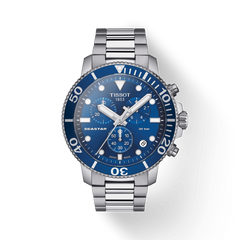 Tissot Seaster 1000 Chronograph Blue Dial Silver Stainless Steel Strap Watch For Men - T120.417.11.041.00 Watches Tissot   