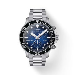 Tissot Seaster 1000 Chronograph Driver Blue Dial Silver Mesh Bracelet Watch For Men - T120.417.11.041.01 Watches Tissot   