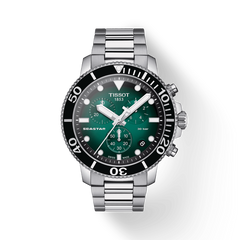 Tissot Seaster 1000 Chronograph Green Dial Silver Steel Strap Watch For Men - T120.417.11.091.01 Watches Tissot   