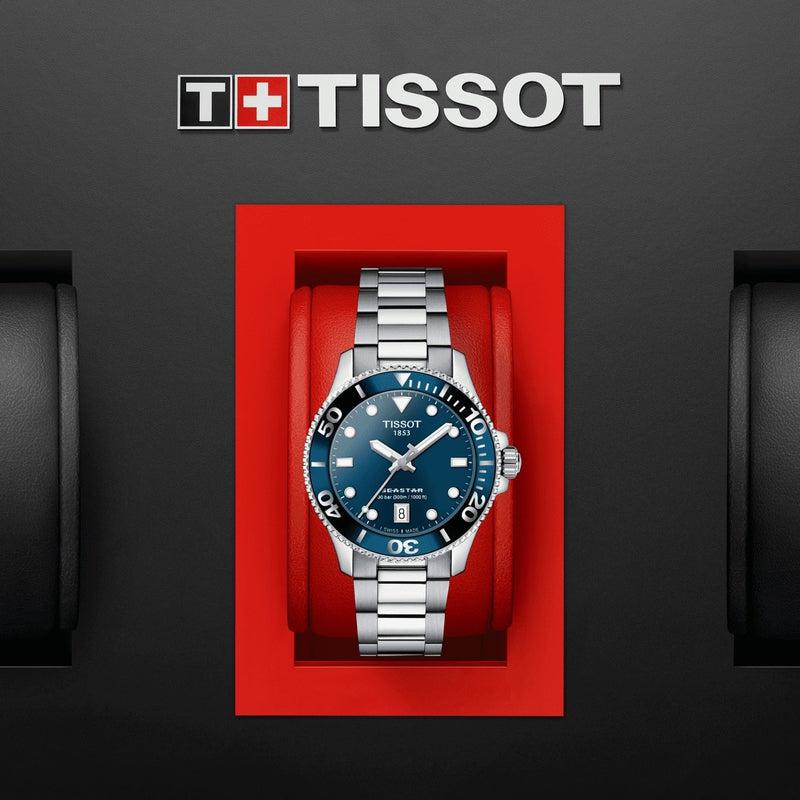 Tissot Seastar 1000 Lady Blue Dial Silver Stainless Steel Watch For Women - T120.210.11.041.00 Watches Tissot   