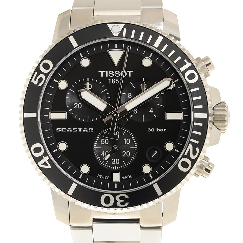 Tissot Seaster 1000 Chronograph Quartz Stainless Steel Watch For Men - T120.417.11.051.00 Watches Tissot   