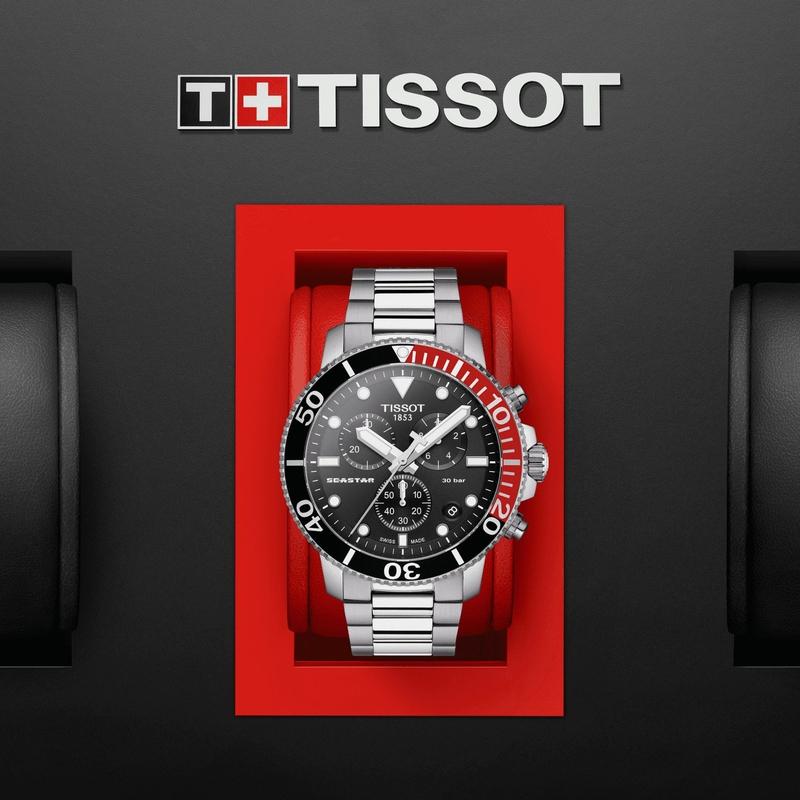 Tissot Seaster 1000 Chronograph Quartz Stainless Steel Watch For Men - T120.417.11.051.01 Watches Tissot   