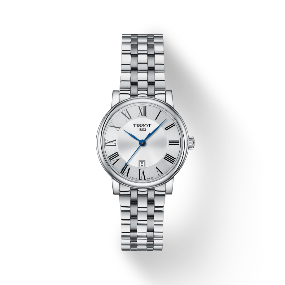 Tissot Carson Premium Lady Quartz Silver Dial Silver Steel Strap Watch For Women - T122.210.11.033.00 Watches Tissot   